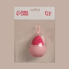 Скошенный спонж для макияжа «Капля», 6×4.5 см, увеличивается при намокании, в футляре, ярко-розовый - Фото 13