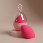 Скошенный спонж для макияжа «Капля», 6 × 4,5 см, увеличивается при намокании, в футляре, цвет ярко-розовый - Фото 7