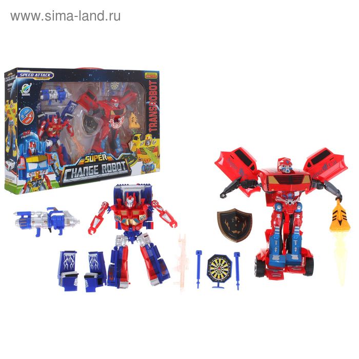 Игровой набор ", трансформируется, ы", трансформируется, световые и звуковые эффекты, 2 шт, цвета МИКС - Фото 1