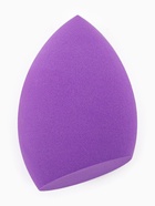 Скошенный спонж для макияжа «Капля», 6×4 см, увеличивается при намокании, в футляре, фиолетовый - Фото 1