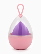 Скошенный спонж для макияжа «Капля», 6×4 см, увеличивается при намокании, в футляре, фиолетовый - Фото 3