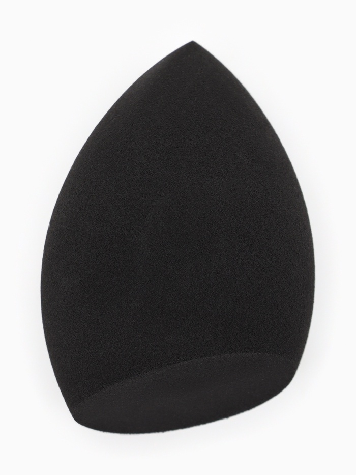 Скошенный спонж для макияжа «Капля», 6×4 см, увеличивается при намокании, в футляре, чёрный