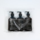 Дозатор для шампуня, кондиционера, геля для душа Home, 500 мл (комплект 3 шт) - фото 24569497