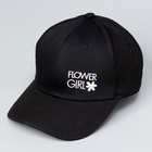 Кепка детская для девочки Flower girl, чёрная, р-р 52-54, 5-7 лет 10122491 - фото 12081543