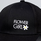 Кепка детская для девочки Flower girl, чёрная, р-р 52-54, 5-7 лет 10122491 - фото 12081544