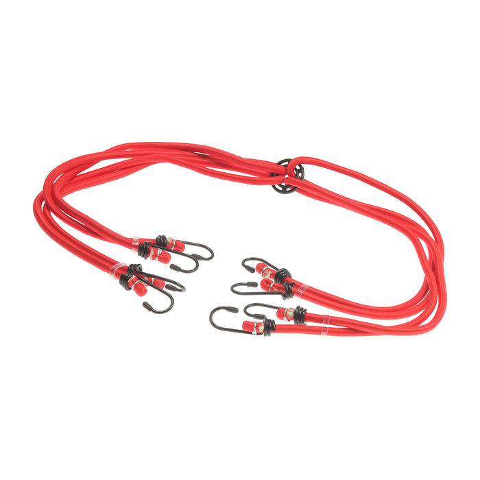 Резинка для крепления багажа "Паук" 100 см, d8 мм, металлические крючки, набор 4 шт - Фото 1