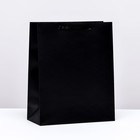 Пакет ламинированный «Черный», M 26 × 32 × 12 см - фото 303893687