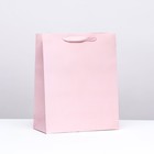Пакет ламинированный «Розовый», M 26 × 32 × 12 см - фото 321084444