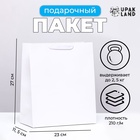 Пакет подарочный ламинированный «Белый», ML 23×27×11.5 см - Фото 1