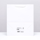 Пакет подарочный ламинированный «Белый», ML 23×27×11.5 см - Фото 2