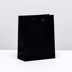 Пакет ламинированный «Черный», S 12 × 15 × 5,5 см - фото 3843890