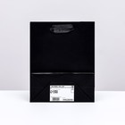 Пакет подарочный ламинированный «Чёрный», S 12×15×5.5 см - Фото 2