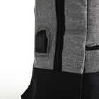 Рюкзак городской с USB из текстиля на молнии, 2 кармана, цвет чёрный/серый - фото 11162828