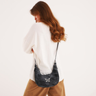 Сумка женская, багет, на молнии, цвет серый - фото 23866186