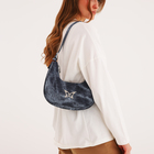 Сумка женская, багет, на молнии, цвет синий - фото 23866187