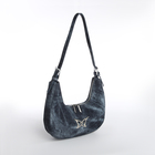 Сумка женская, багет, на молнии, цвет синий - фото 23689376