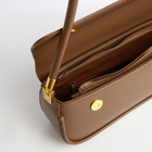 Сумка женская, багет, на магните, цвет коричневый - фото 23689393