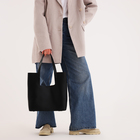 Сумка женская на магните, косметичка, цвет чёрный - фото 23866202