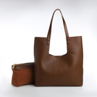 Сумка-мешок женская на магните, косметичка, цвет коричневый - фото 23689435