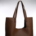 Сумка-мешок женская на магните, косметичка, цвет коричневый - фото 23689437