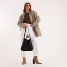 Сумка - мешок женская на магните, 31×8.5×30 см, чёрная - Фото 7