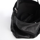 Сумка - мешок женская на магните, 31×8.5×30 см, чёрная - Фото 8