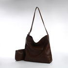 Сумка женская на магните, косметичка, цвет коричневый - фото 23689445