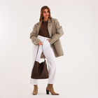 Сумка женская на магните, косметичка, цвет коричневый - фото 23866209