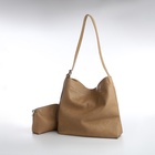 Сумка - мешок женская на магните, 31×8.5×30 см, бежевая - Фото 4