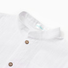 Рубашка для мальчика KAFTAN Linen, р.30 (98-104 см) белый - Фото 6