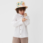 Рубашка для мальчика KAFTAN Linen, р.30 (98-104 см) белый - Фото 4