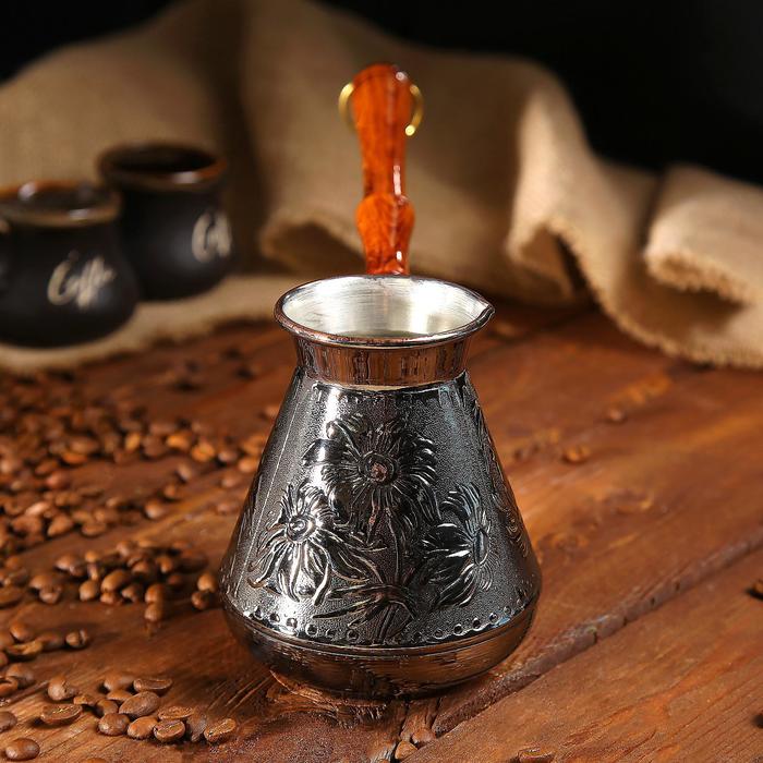 Турка для кофе медная «Ромашка», 0,5 л - фото 1906789282