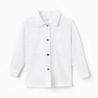 Рубашка для девочки KAFTAN Linen, р.28 (86-92см) белый - Фото 7