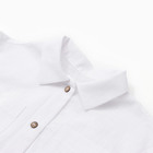 Рубашка для девочки KAFTAN Linen, р.28 (86-92см) белый - Фото 8