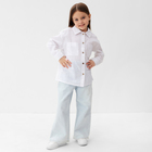 Рубашка для девочки KAFTAN Linen, р.28 (86-92см) белый - Фото 2