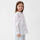 Рубашка для девочки KAFTAN Linen, р.28 (86-92см) белый - Фото 3