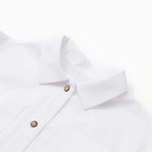 Рубашка для девочки KAFTAN Linen, размер 34 (122-128 см), белая - Фото 8
