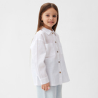 Рубашка для девочки KAFTAN Linen, размер 34 (122-128 см), белая - Фото 3