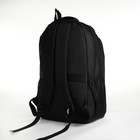 Рюкзак молодёжный из текстиля на молнии, 4 кармана, цвет чёрный - Фото 4
