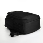 Рюкзак молодёжный из текстиля на молнии, 4 кармана, цвет чёрный - Фото 5