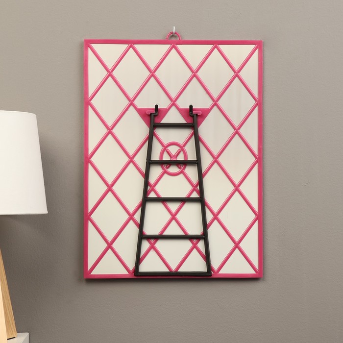 Зеркало интерьерное, из акрила, 30 х 40 см , розовое