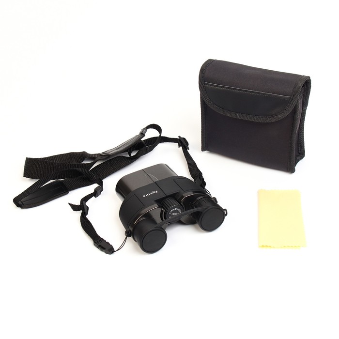 Бинокль «Кругозор», 10×25, с чехлом, чёрный - Фото 1