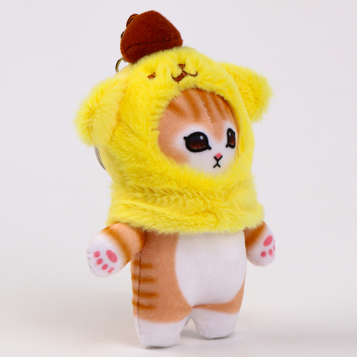 Мягкая игрушка «Котик в шапочке» на брелоке, 12 см