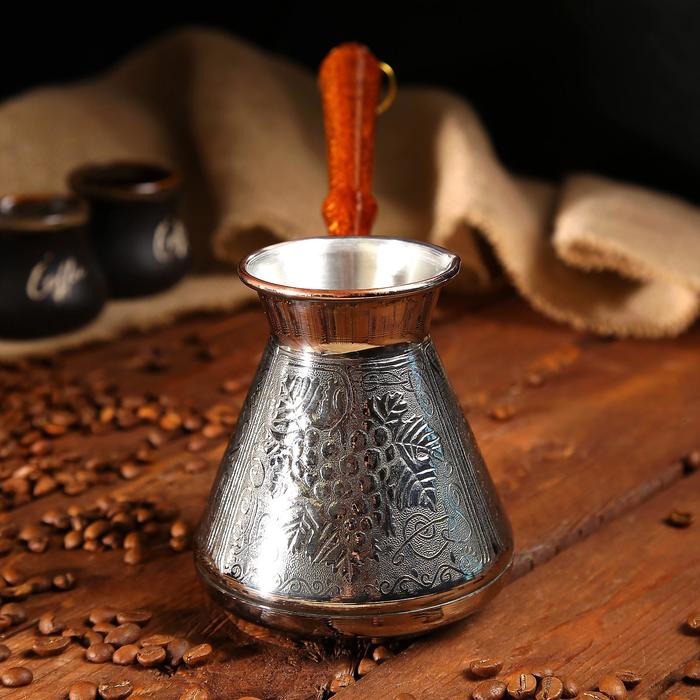 Турка для кофе медная «Виноград», 0,6 л - фото 1906789284