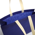 Сумка шопер без застёжки, 35×10×25 см, синяя - Фото 4