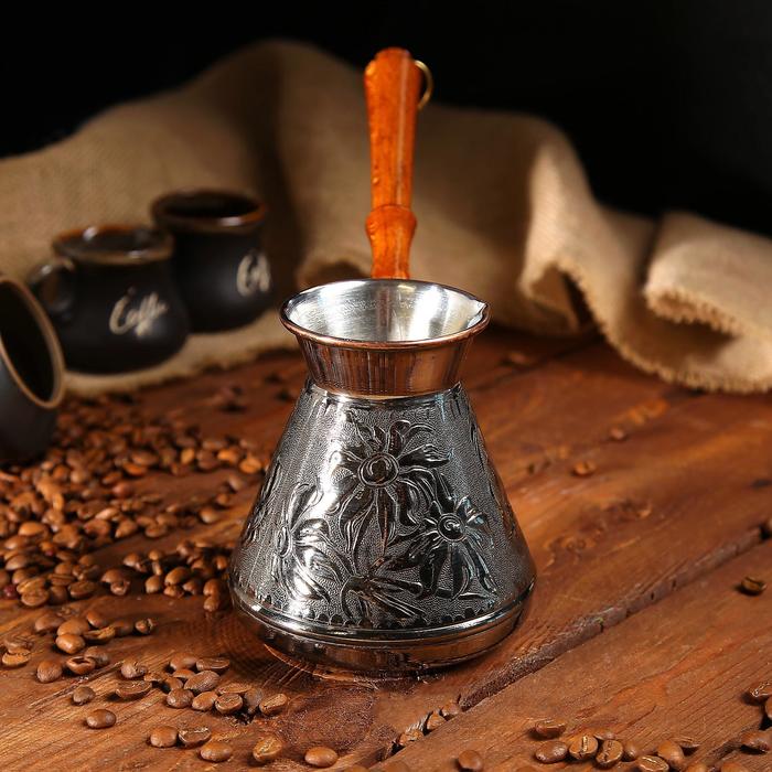 Турка для кофе медная «Ромашка», 0,6 л - фото 1906789286