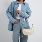 Сумка женская багет на молнии, 26.5×7.5×20 см, белая - Фото 2