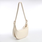 Сумка женская багет на молнии, 26.5×7.5×20 см, белая - Фото 4