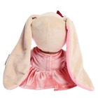 Мягкая игрушка «Зайка Лин», в розовом бархатном платьице с бантиком, 20 см - Фото 3