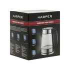Чайник электрический HARPER HWK-GM03, 2200 Вт, 1.7 л, стекло, серебристый - фото 51531365 Чайник электрический HARPER HWK-GM03, 2200 Вт, 1.7 л, стекло, серебристый - фото 51531365